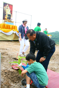 Reforestatioin in honor of HM the King